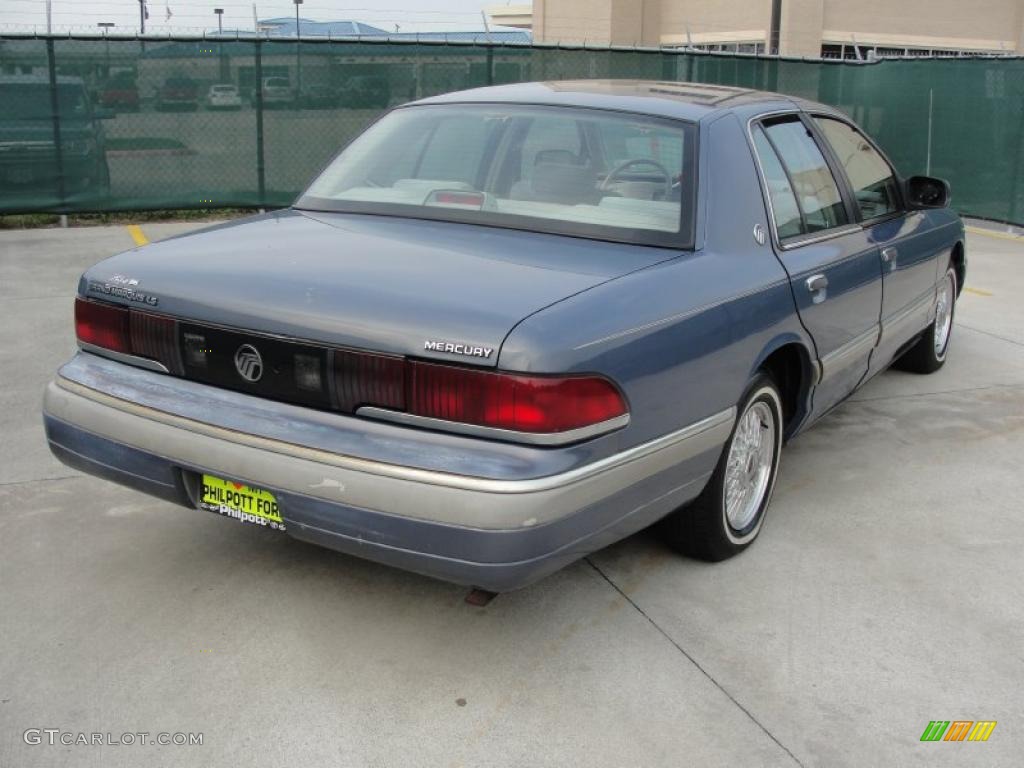 1992 Grand Marquis LS - Medium Blue Metallic / Parchment photo #3