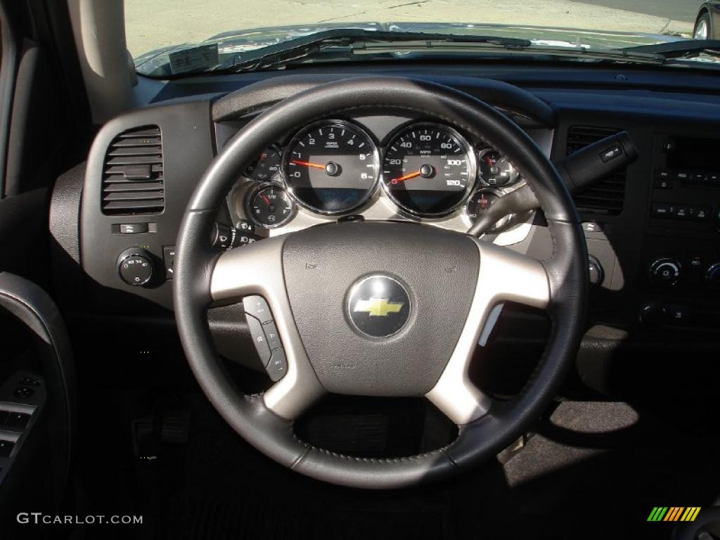 2011 Chevrolet Silverado 1500 LT Crew Cab 4x4 Ebony Steering Wheel Photo #47264168
