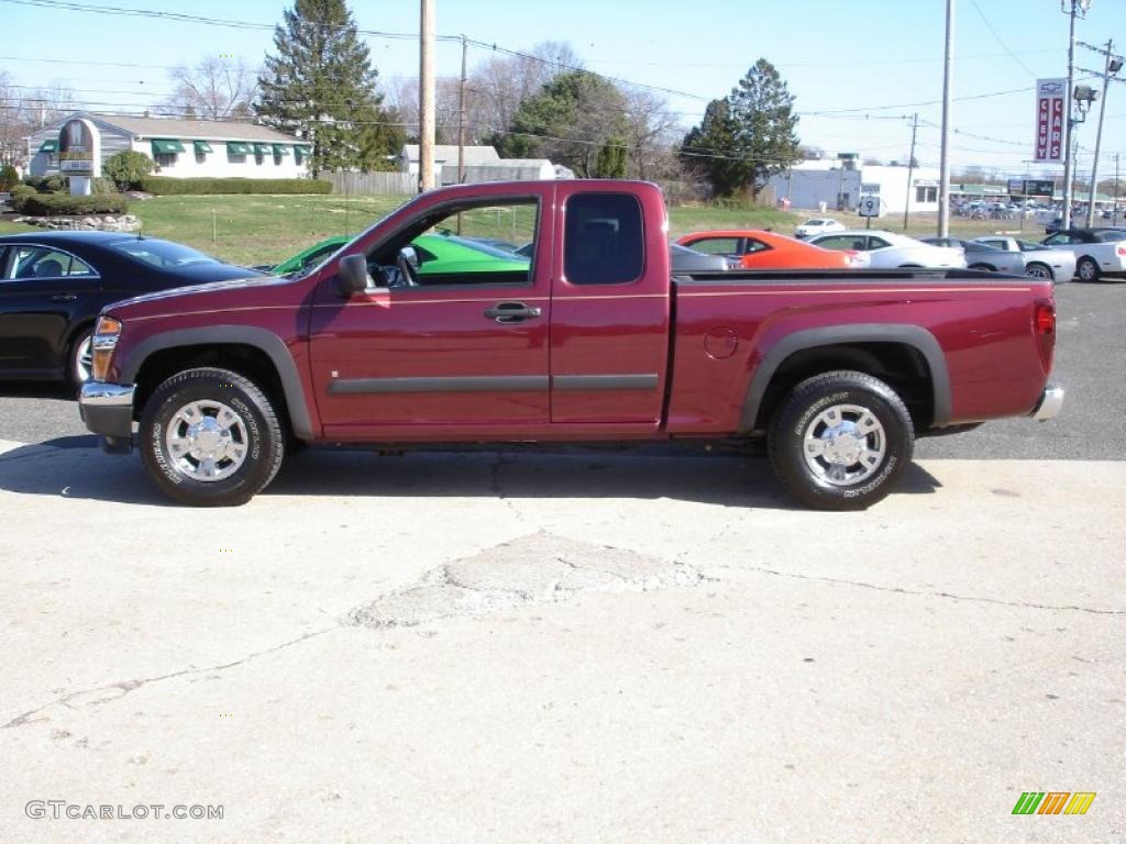 Deep Ruby Metallic 2008 Chevrolet Colorado LT Extended Cab Exterior Photo #47264342