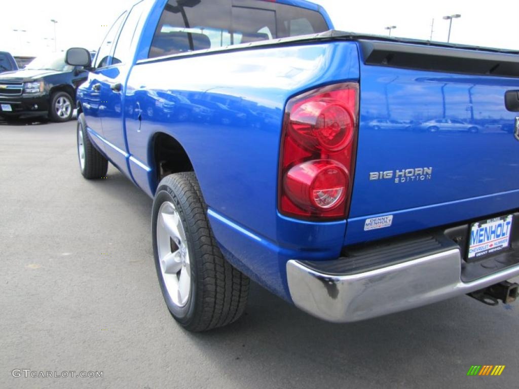 2007 Ram 1500 Big Horn Edition Quad Cab 4x4 - Electric Blue Pearl / Medium Slate Gray photo #10