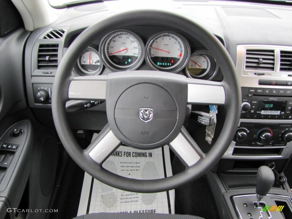 2010 Dodge Charger Rallye Dark Slate Gray Steering Wheel Photo #47265974