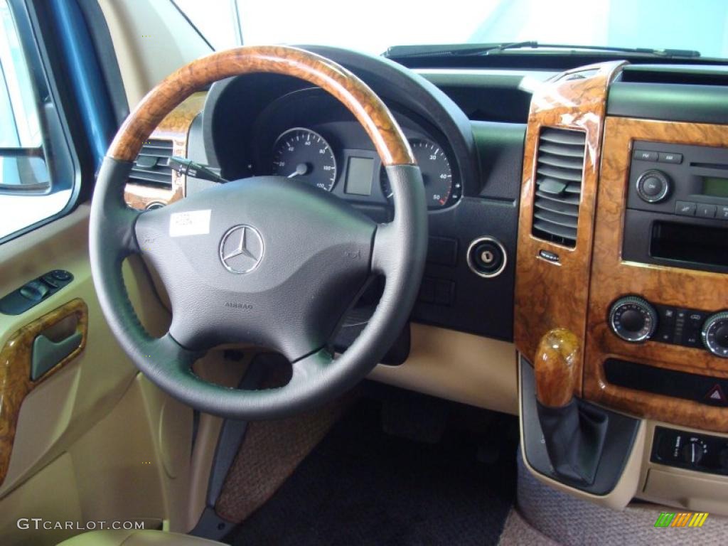 2011 Mercedes-Benz Sprinter 2500 Passenger Conversion Beige Steering Wheel Photo #47266640