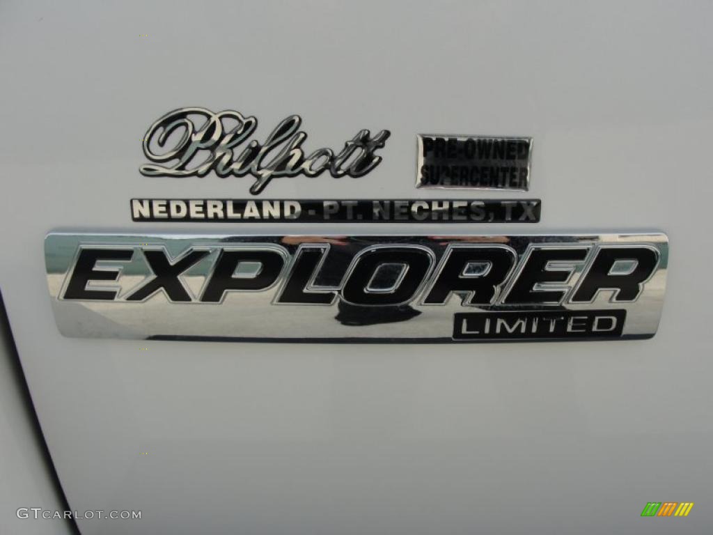 2010 Explorer Limited - White Platinum Tri-Coat / Black photo #22