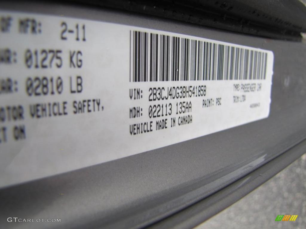 2011 Challenger SE - Billet Metallic / Dark Slate Gray photo #12