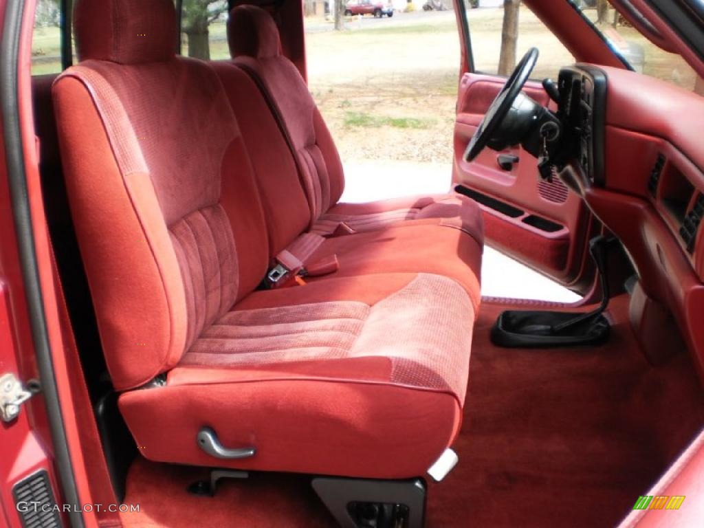 1994 Ram 1500 SLT Regular Cab 4x4 - Claret Red Pearl / Red photo #18