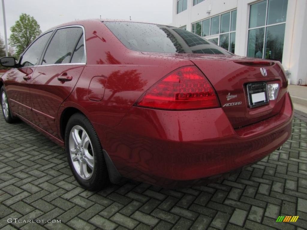 2007 Accord EX Sedan - Moroccan Red Pearl / Gray photo #3