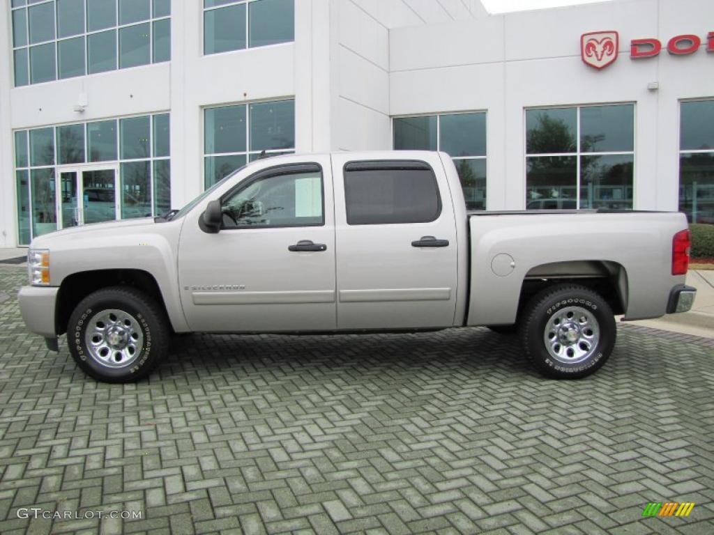 2008 Silverado 1500 LS Crew Cab - Silver Birch Metallic / Dark Titanium photo #2