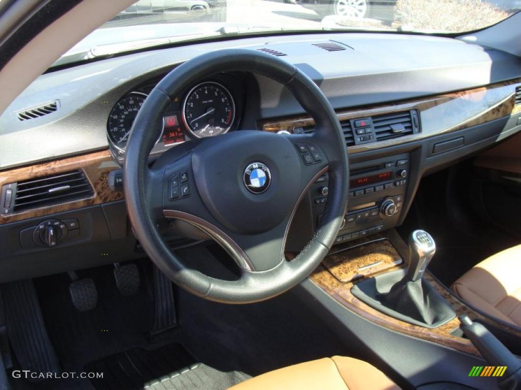 2008 3 Series 328xi Coupe - Titanium Silver Metallic / Saddle Brown/Black photo #11