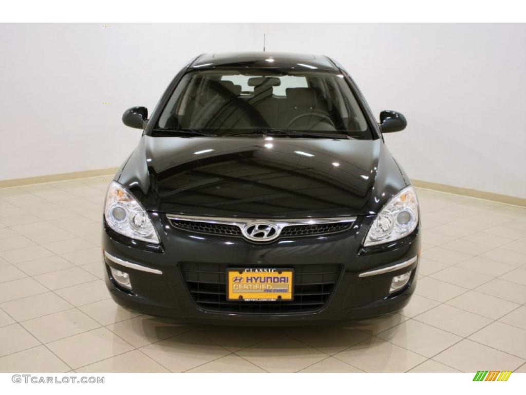 2009 Elantra Touring - Black Pearl / Black photo #2