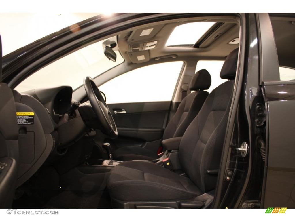 2009 Elantra Touring - Black Pearl / Black photo #6