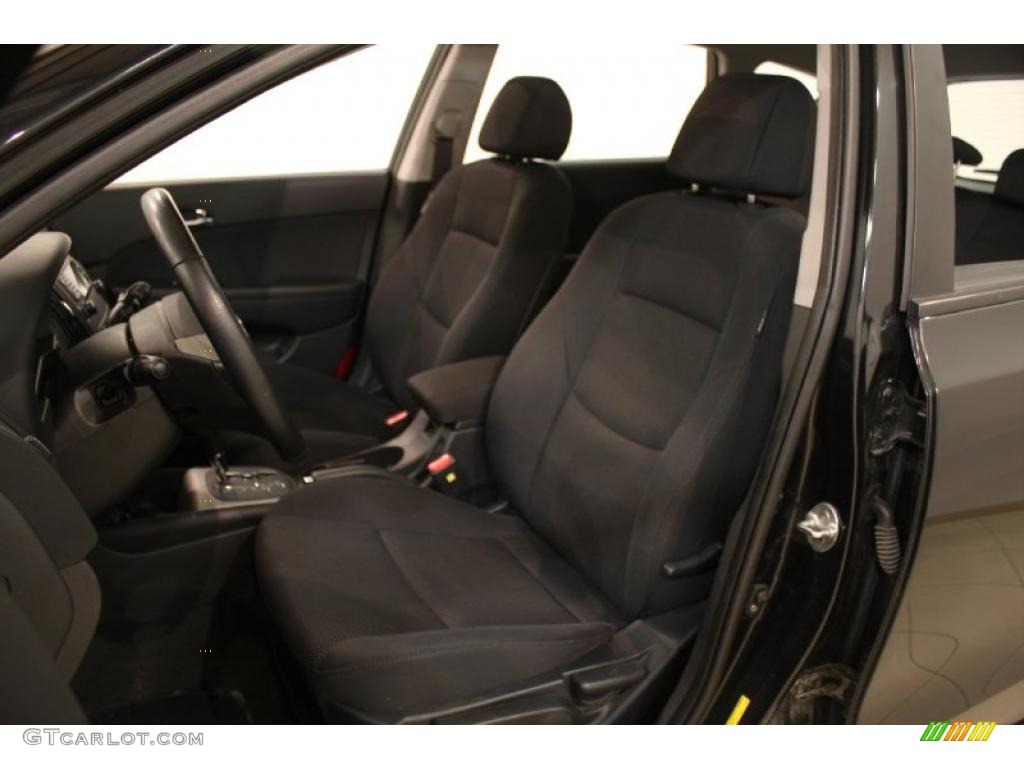 2009 Elantra Touring - Black Pearl / Black photo #7
