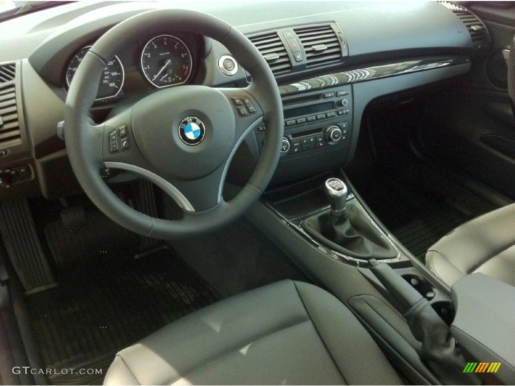Black Interior 2011 BMW 1 Series 128i Coupe Photo #47270776