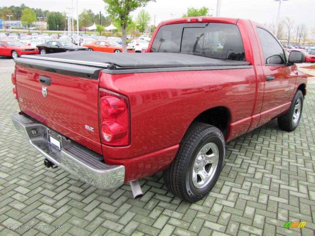 2007 Ram 1500 SLT Regular Cab - Inferno Red Crystal Pearl / Medium Slate Gray photo #5