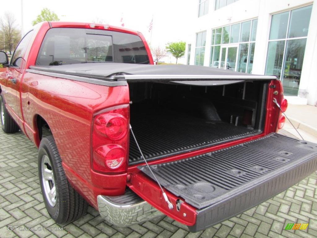 2007 Ram 1500 SLT Regular Cab - Inferno Red Crystal Pearl / Medium Slate Gray photo #13