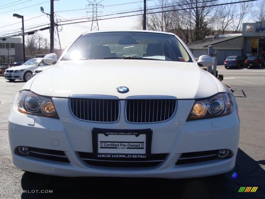 2008 3 Series 335xi Sedan - Alpine White / Beige photo #2