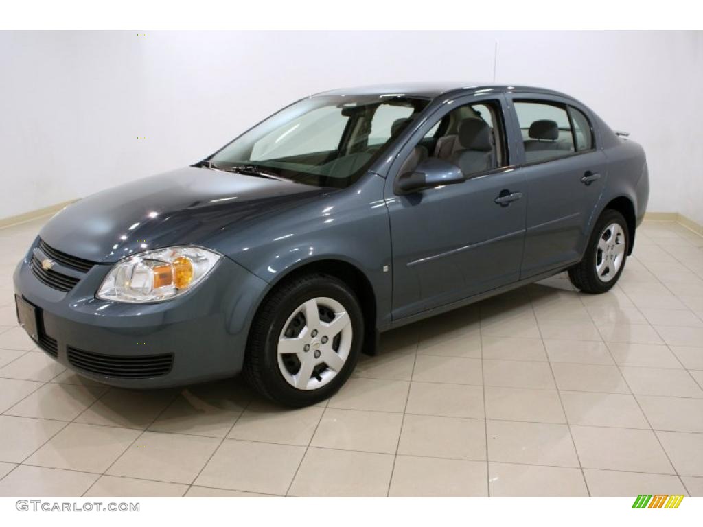 2007 Cobalt LT Sedan - Blue Granite Metallic / Gray photo #3