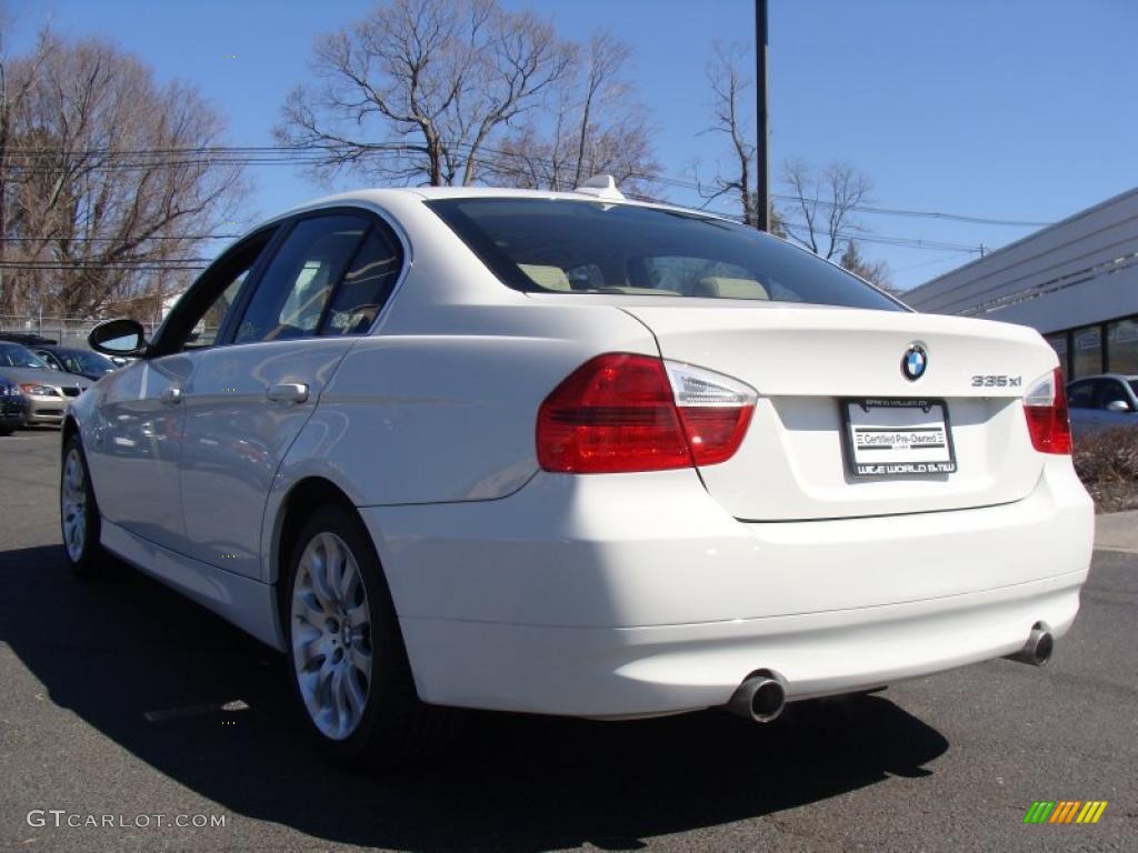2008 3 Series 335xi Sedan - Alpine White / Beige photo #4