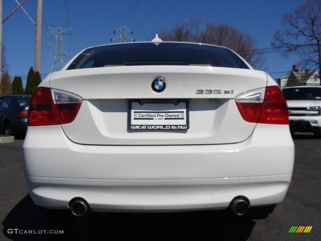 2008 3 Series 335xi Sedan - Alpine White / Beige photo #5