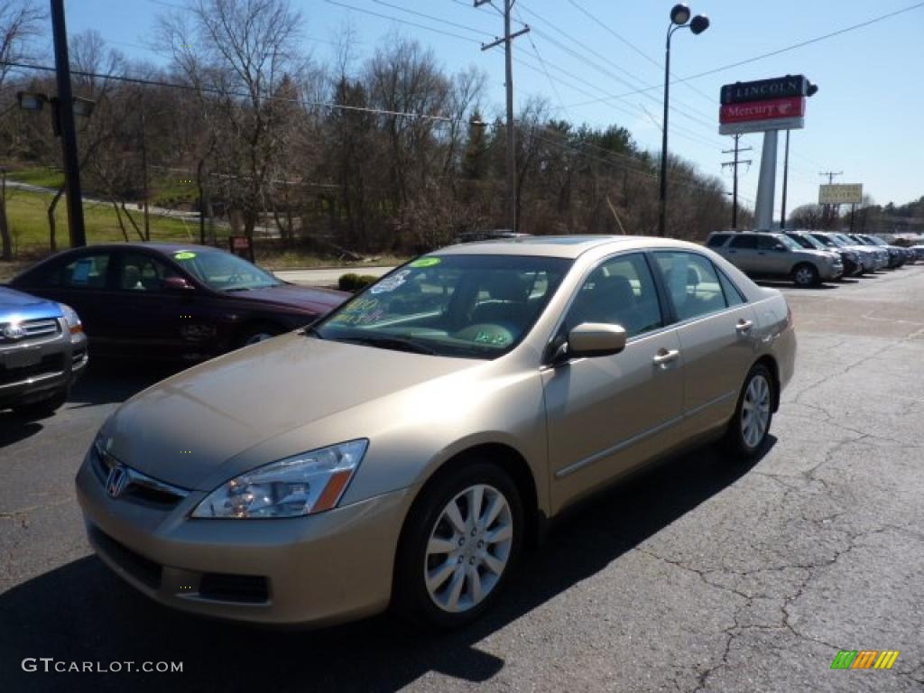 2006 Accord LX V6 Sedan - Desert Mist Metallic / Ivory photo #1