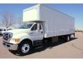Front 3/4 View of 2008 F750 Super Duty XL Chassis Regular Cab Moving Truck