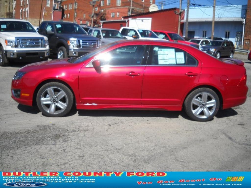 2011 Fusion Sport - Red Candy Metallic / Sport Black/Charcoal Black photo #6