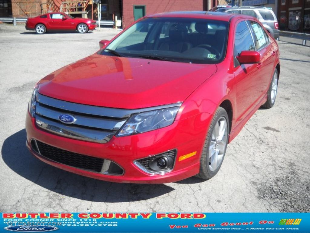 2011 Fusion Sport - Red Candy Metallic / Sport Black/Charcoal Black photo #15