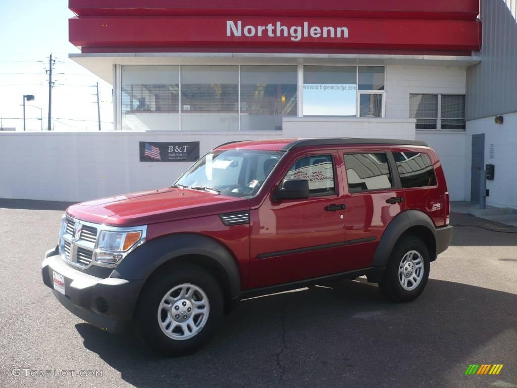 2008 Nitro SXT 4x4 - Inferno Red Crystal Pearl / Dark Slate Gray photo #1