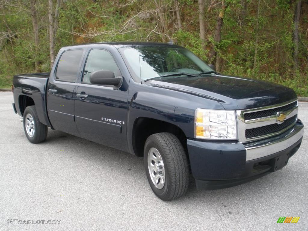 Dark Blue Metallic 2007 Chevrolet Silverado 1500 LT Crew Cab Exterior Photo #47273795