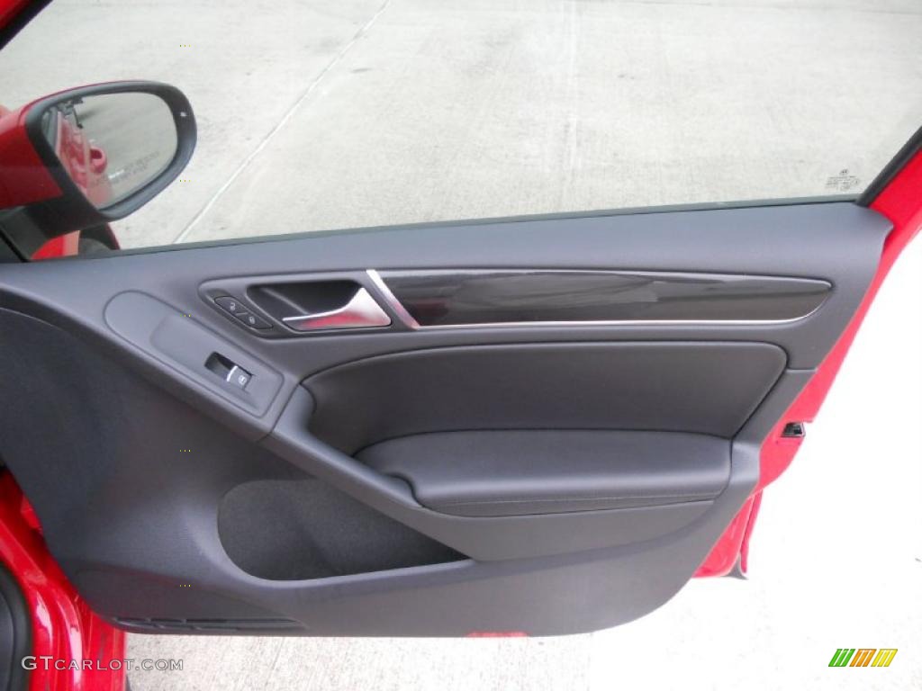 2011 Volkswagen GTI 4 Door Autobahn Edition Titan Black Door Panel Photo #47276879