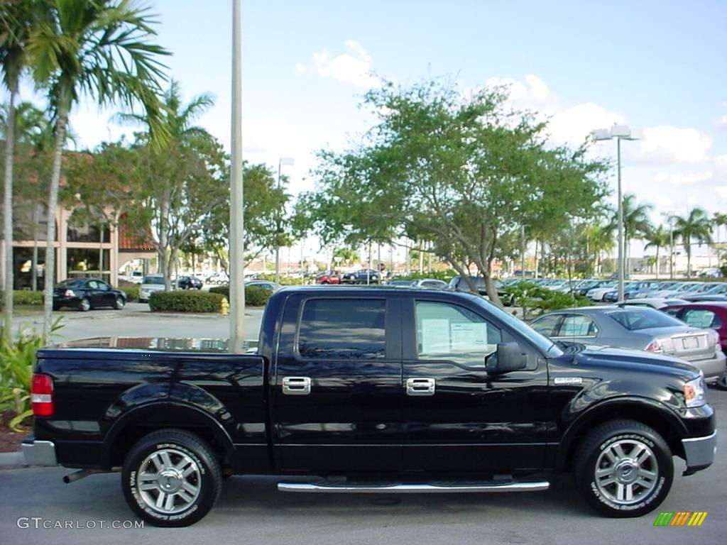 2006 F150 Lariat SuperCrew - Black / Black photo #2