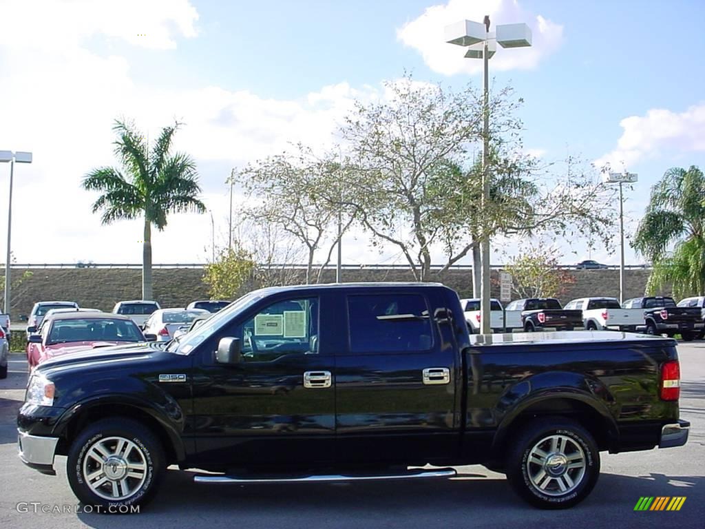 2006 F150 Lariat SuperCrew - Black / Black photo #7