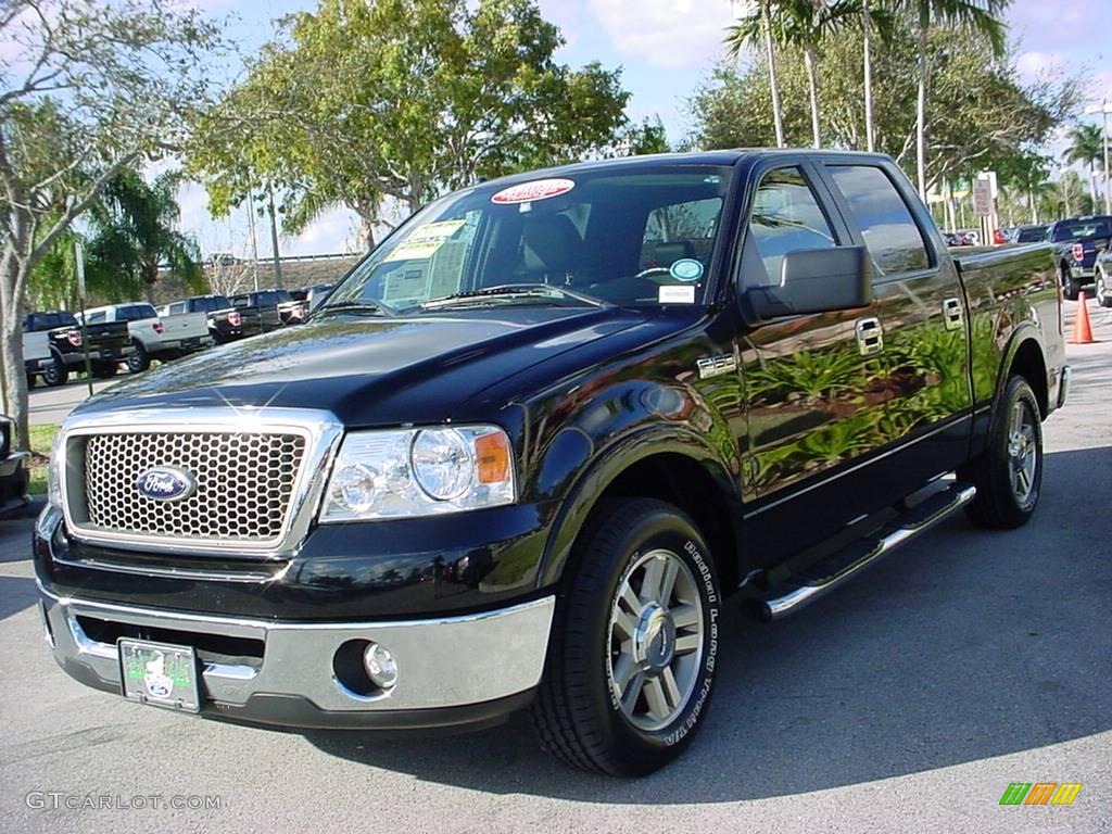 2006 F150 Lariat SuperCrew - Black / Black photo #8