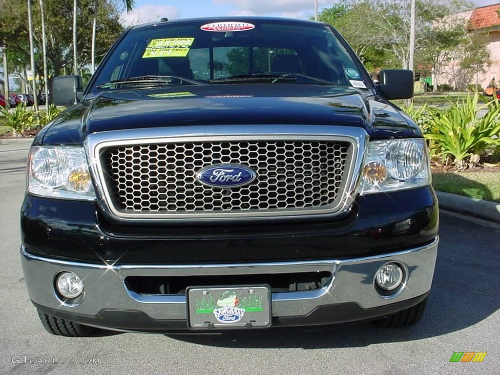 2006 F150 Lariat SuperCrew - Black / Black photo #9