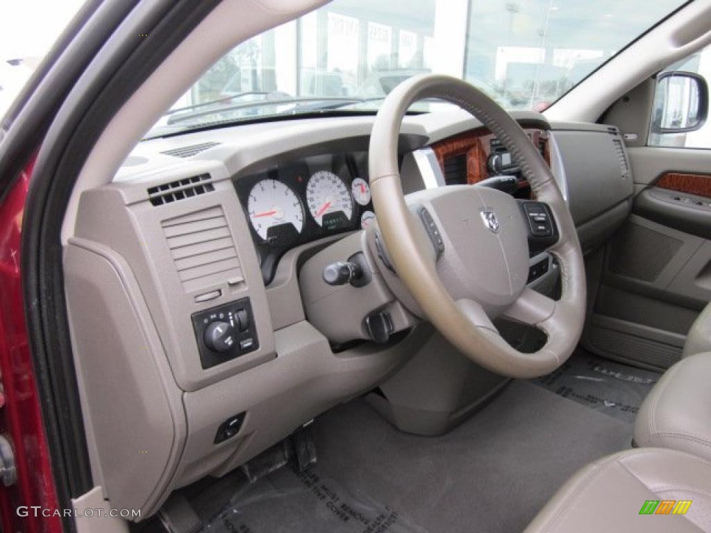 2007 Ram 1500 Laramie Quad Cab 4x4 - Inferno Red Crystal Pearl / Medium Slate Gray photo #7