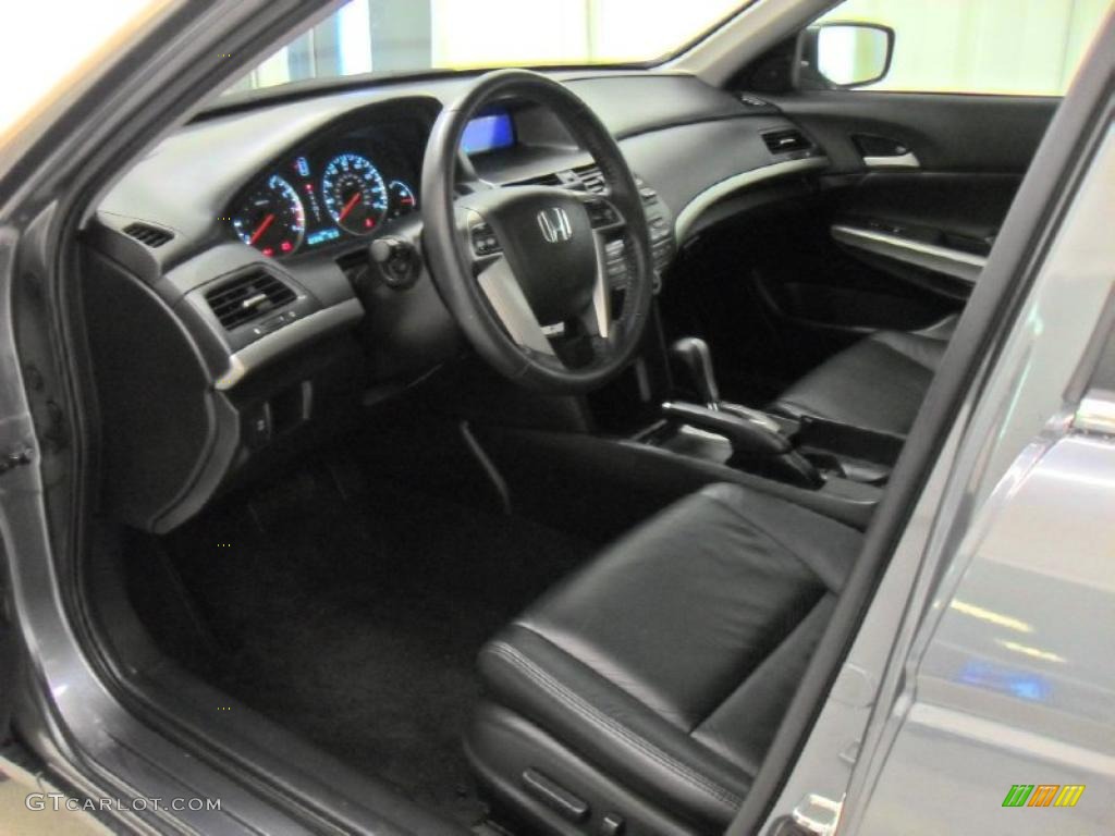Black Interior 2009 Honda Accord Ex L V6 Sedan Photo