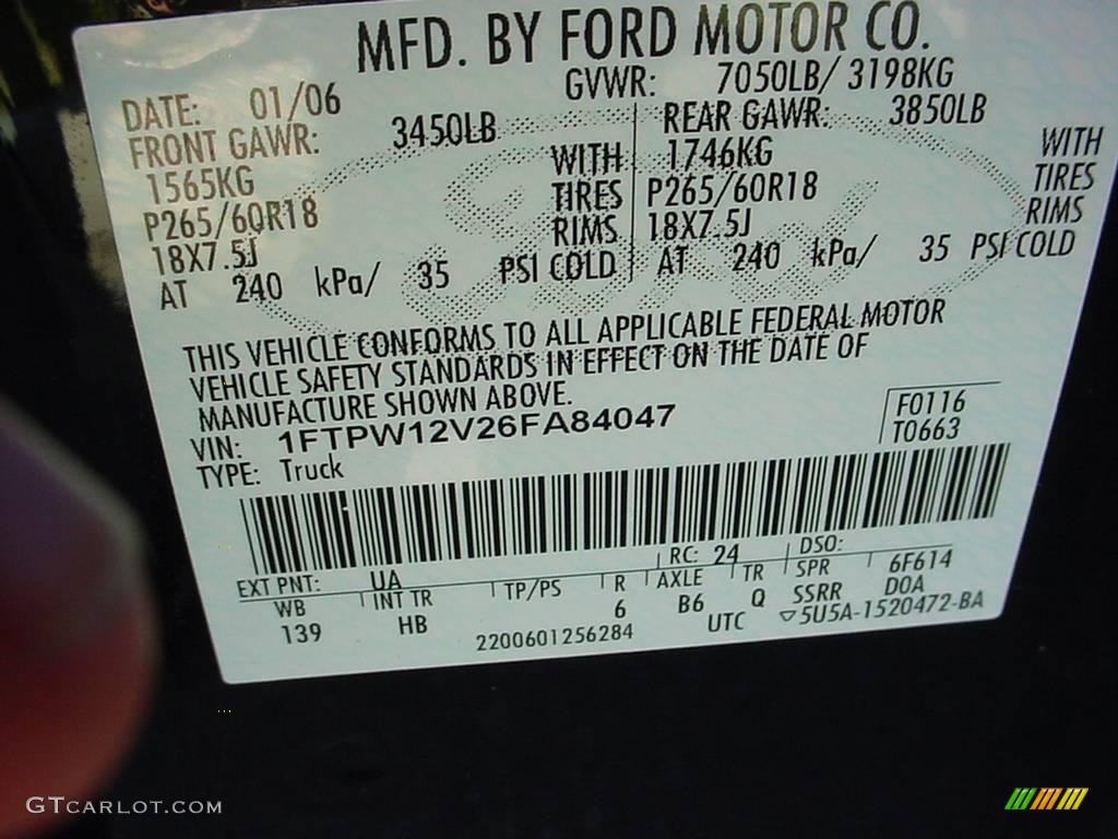 2006 F150 Lariat SuperCrew - Black / Black photo #18