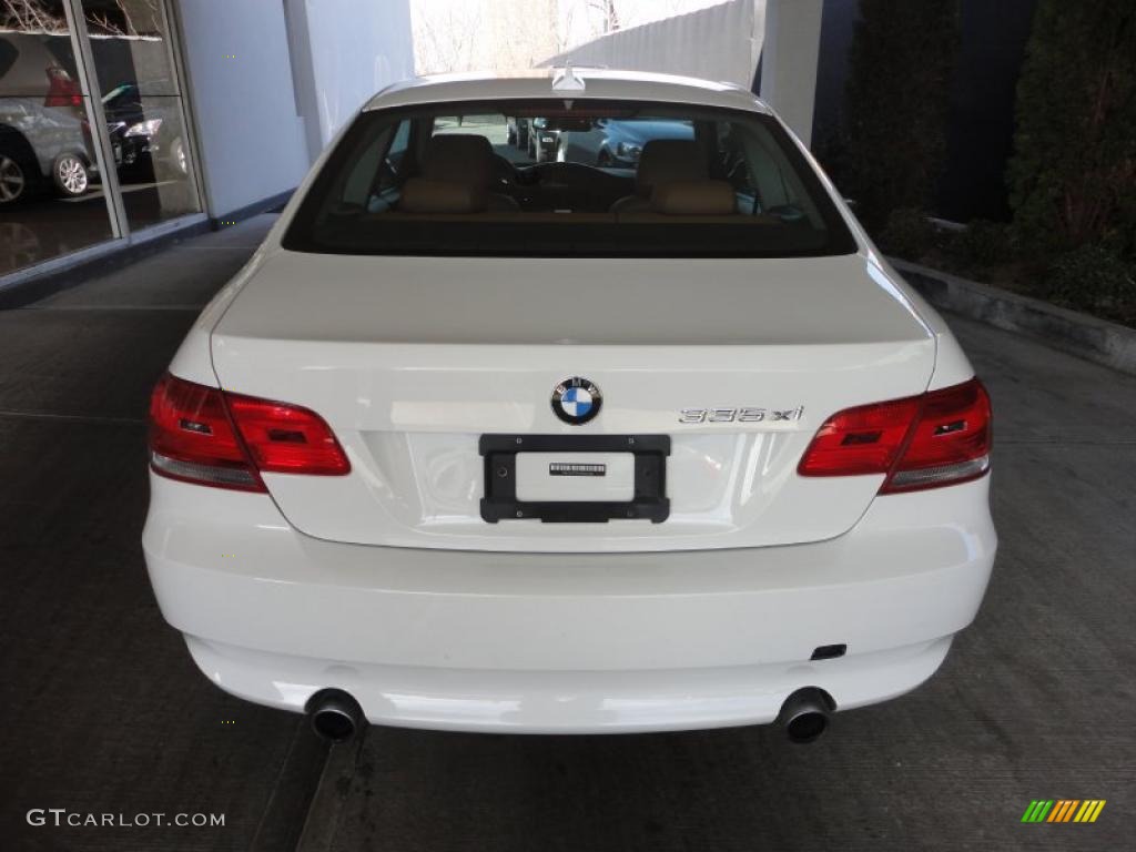 2008 3 Series 335xi Coupe - Alpine White / Saddle Brown/Black photo #5