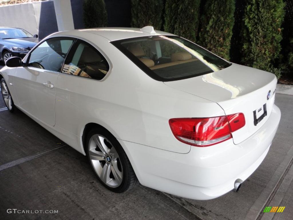 2008 3 Series 335xi Coupe - Alpine White / Saddle Brown/Black photo #6