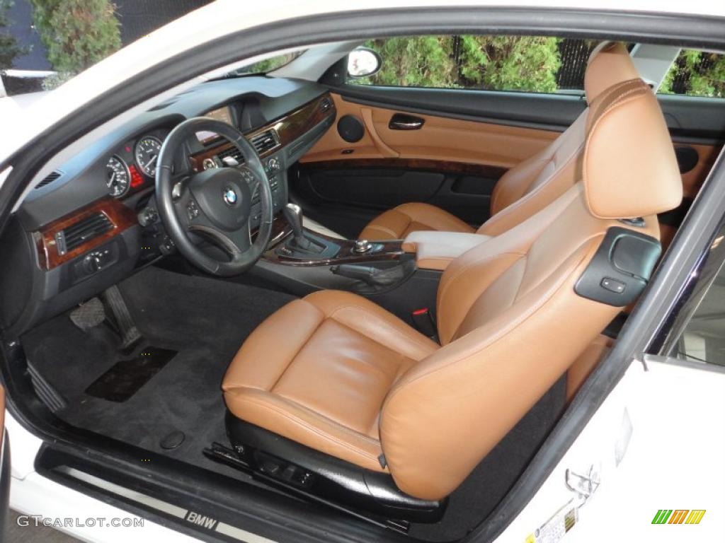 2008 3 Series 335xi Coupe - Alpine White / Saddle Brown/Black photo #7