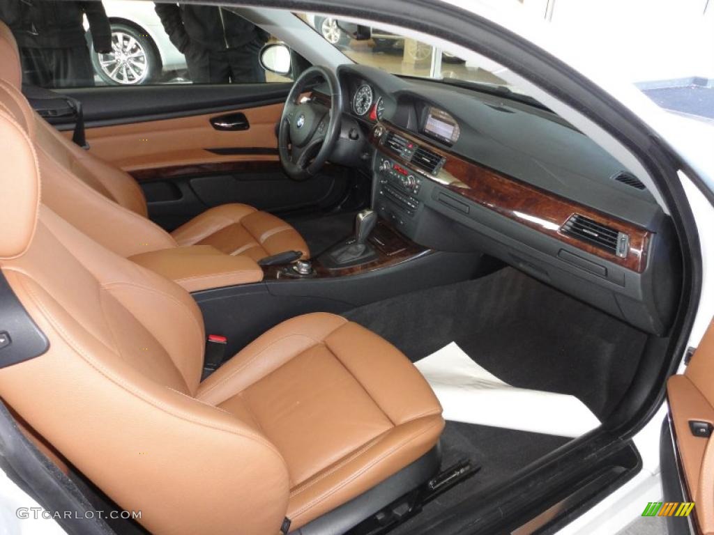 2008 3 Series 335xi Coupe - Alpine White / Saddle Brown/Black photo #8