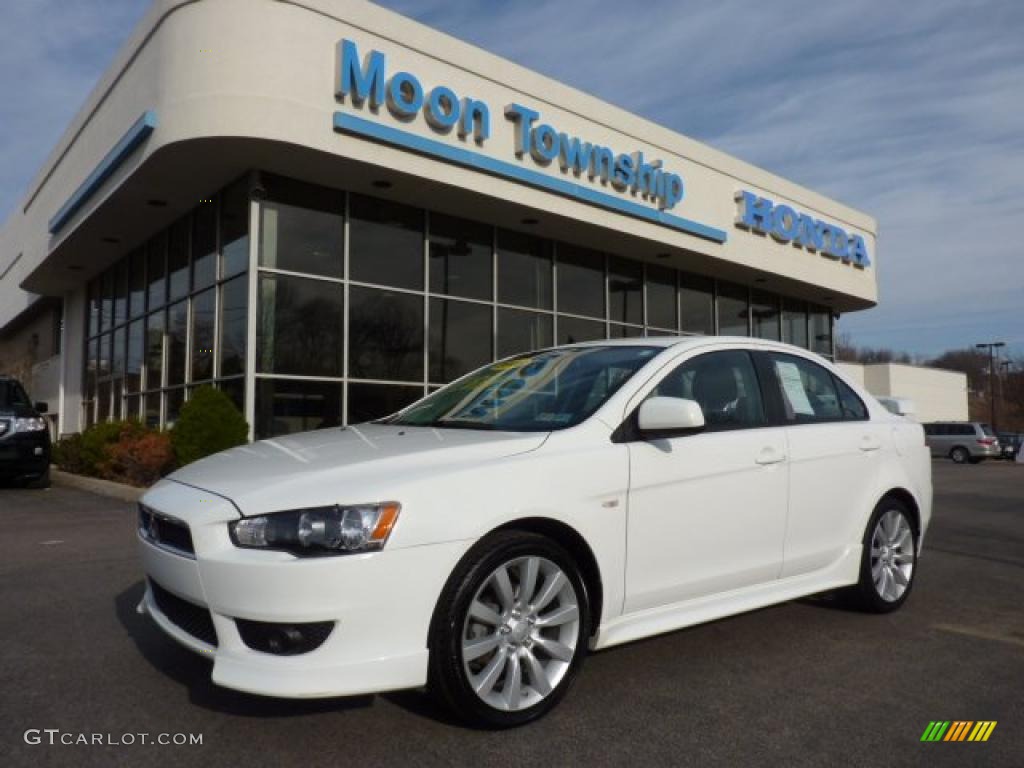 2008 Lancer GTS - Wicked White / Black photo #1