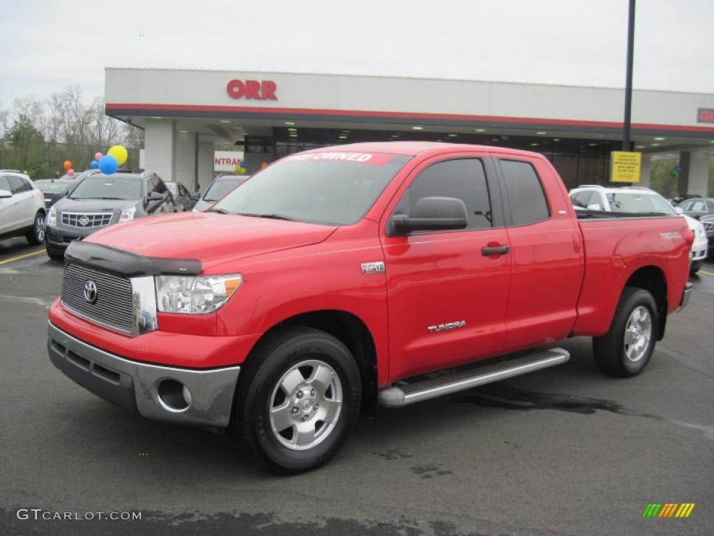 2008 Tundra SR5 TRD Double Cab - Radiant Red / Beige photo #1