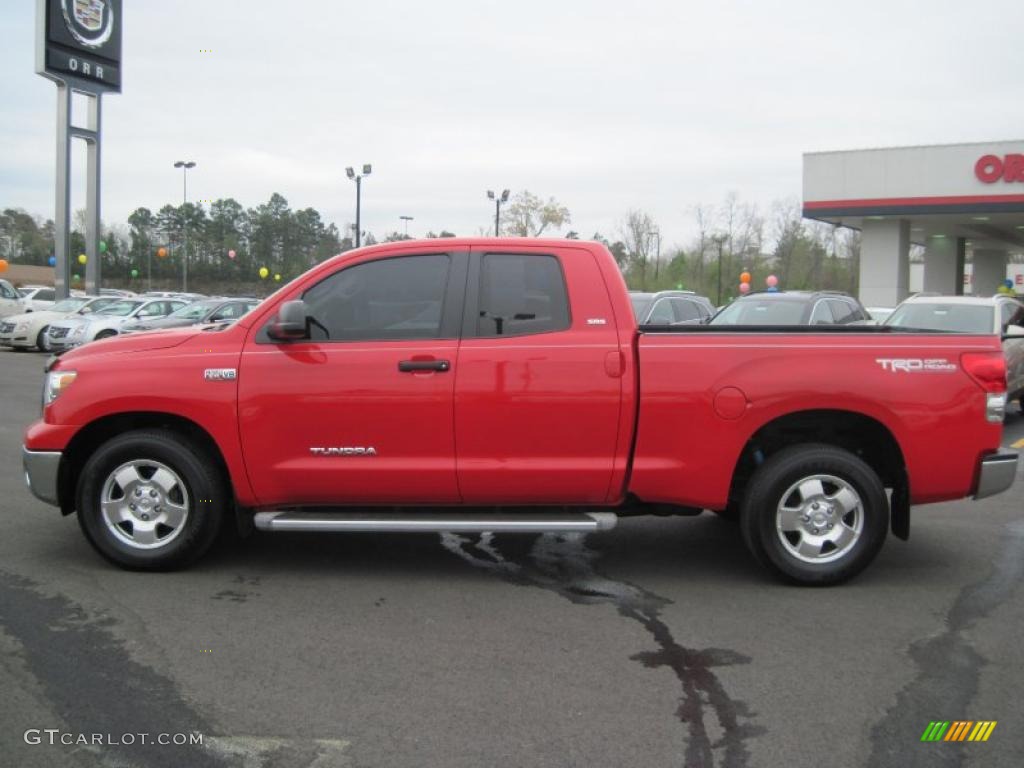 2008 Tundra SR5 TRD Double Cab - Radiant Red / Beige photo #2