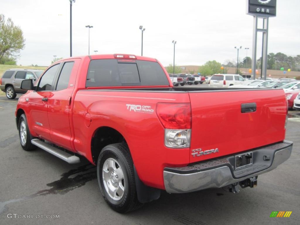2008 Tundra SR5 TRD Double Cab - Radiant Red / Beige photo #3