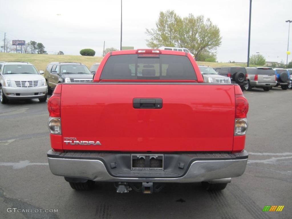 2008 Tundra SR5 TRD Double Cab - Radiant Red / Beige photo #4