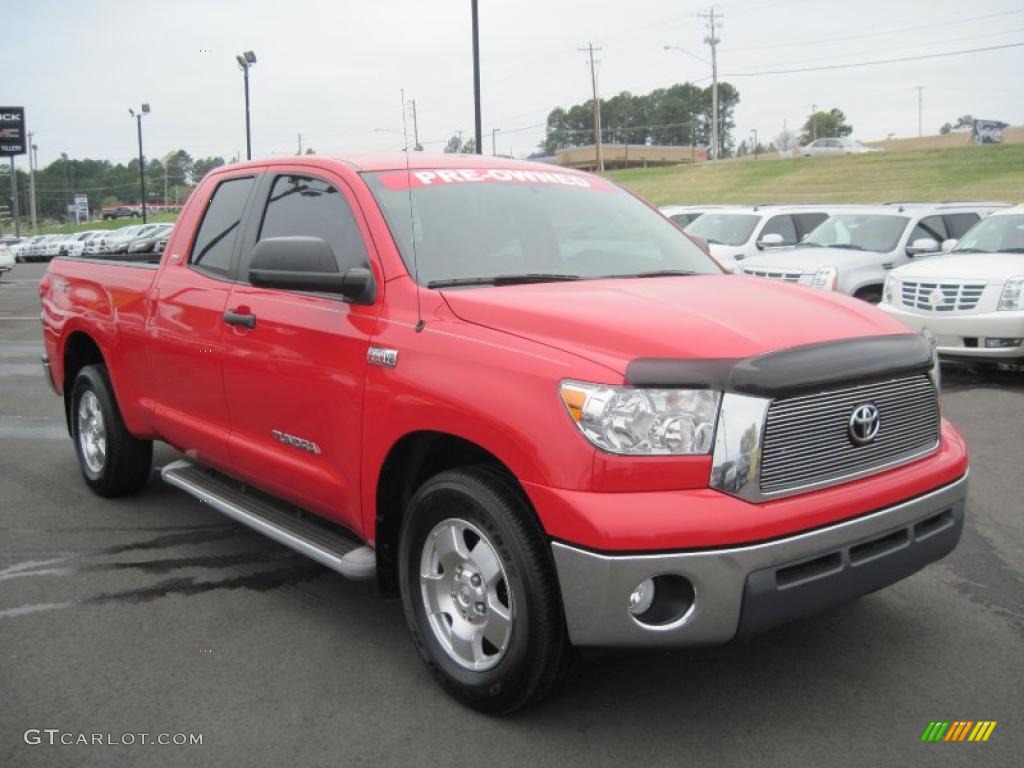 2008 Tundra SR5 TRD Double Cab - Radiant Red / Beige photo #7
