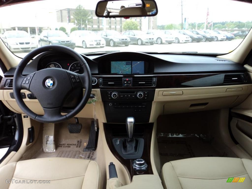 2010 BMW 3 Series 328i Sedan Beige Dashboard Photo #47285433