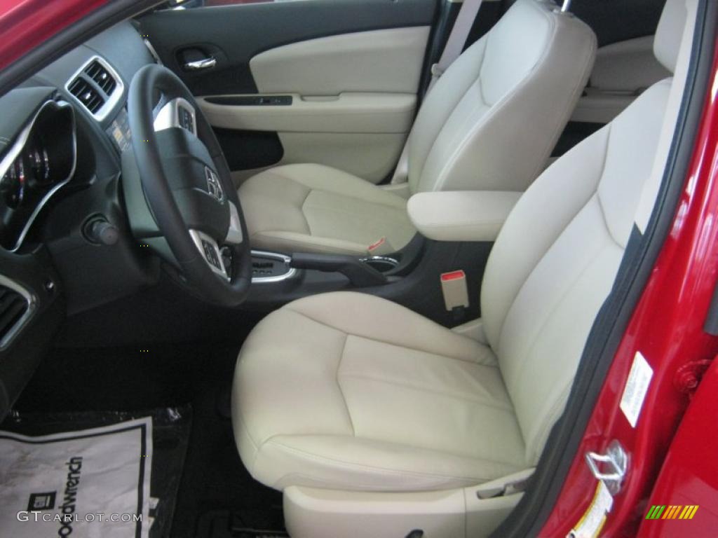 Black/Light Frost Beige Interior 2011 Dodge Avenger Lux Photo #47285802