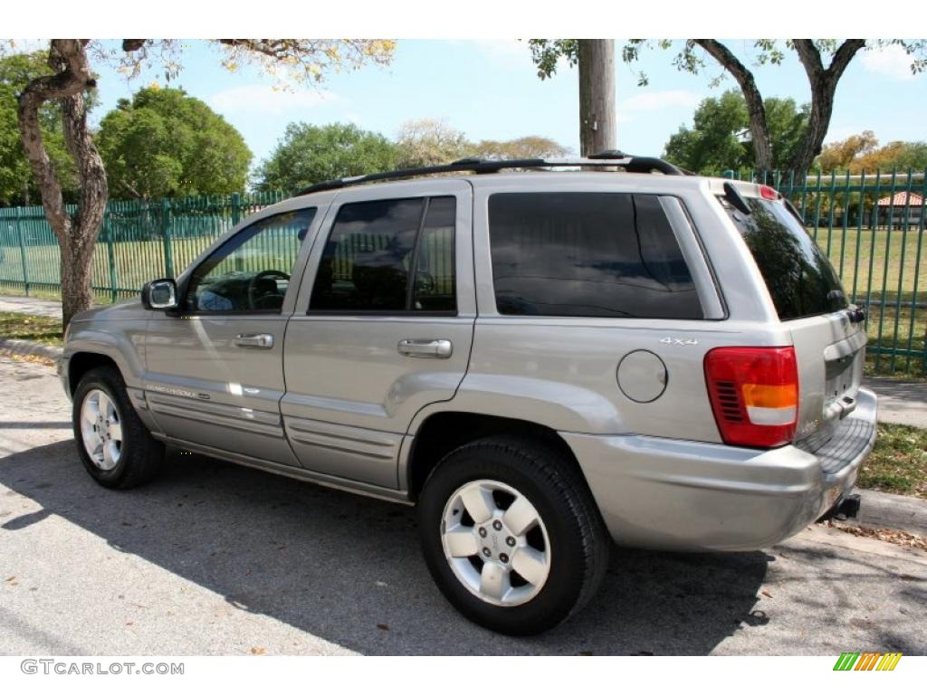 2001 Grand Cherokee Limited 4x4 - Silverstone Metallic / Agate/Light Taupe photo #4