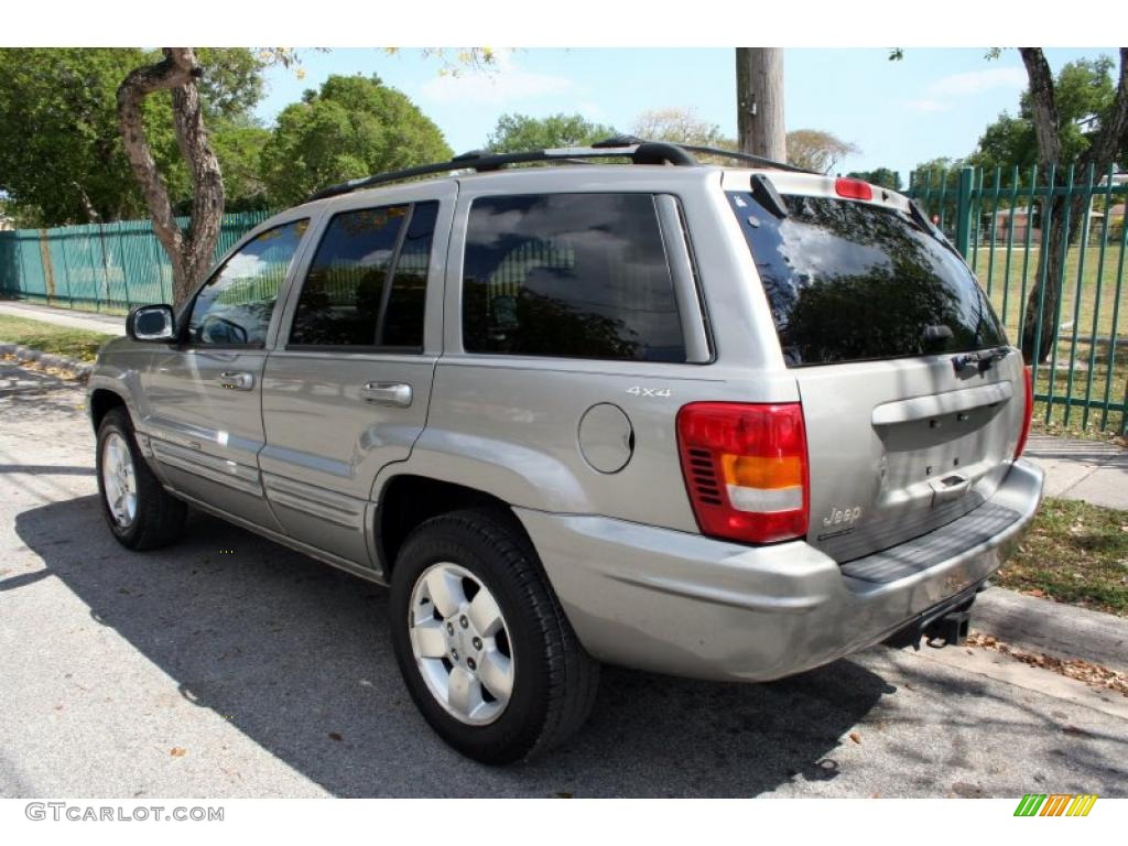 2001 Grand Cherokee Limited 4x4 - Silverstone Metallic / Agate/Light Taupe photo #5